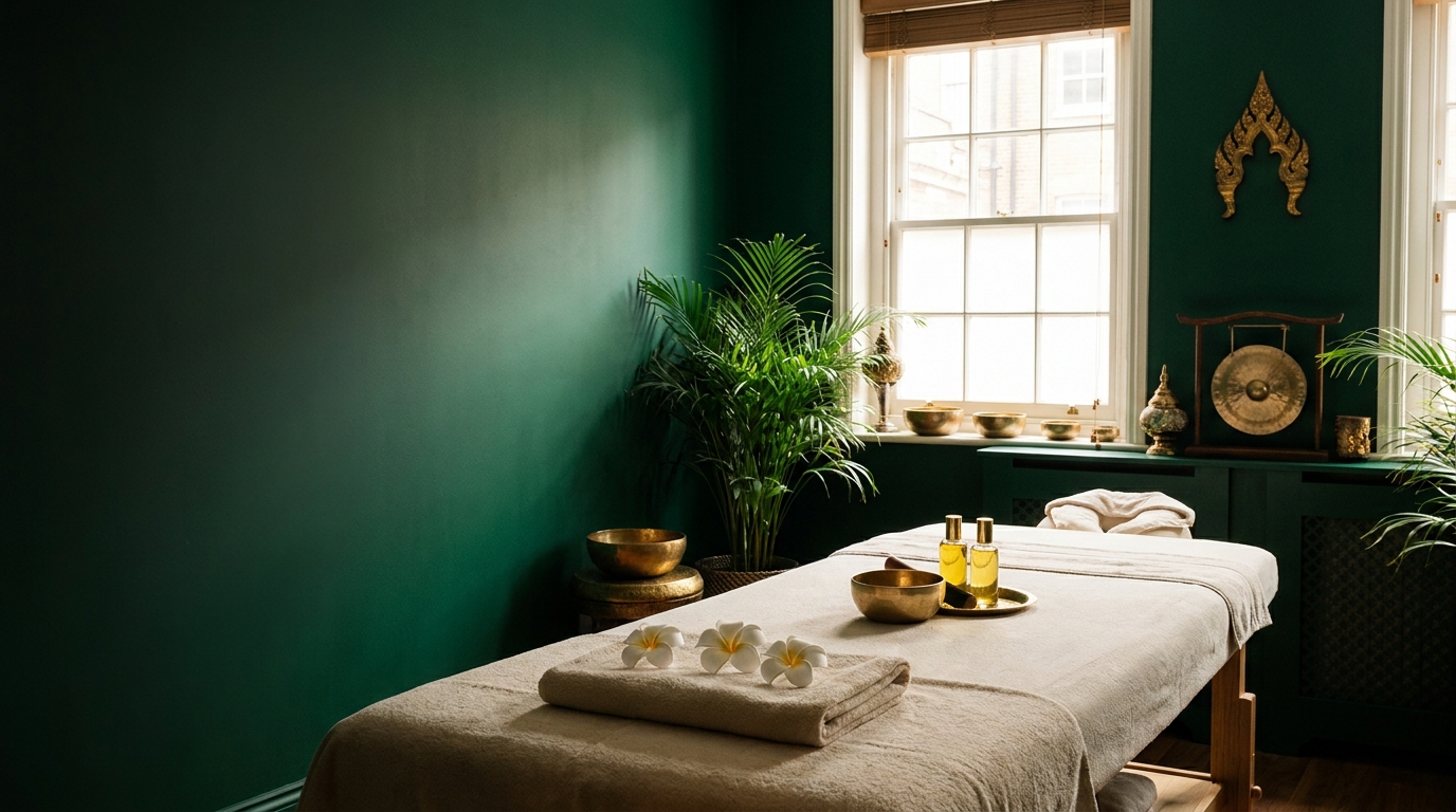 Serene TaiTam-D massage room with warm natural light